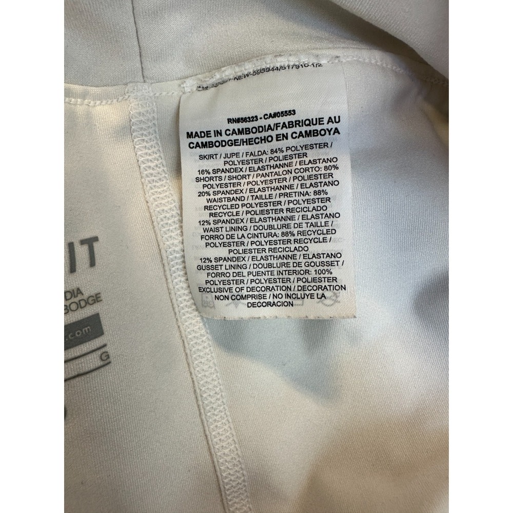 Nike Dri-Fit Victory Skort Shorts Skirt Off White Size Large 728773-100 Pleated - Picture 12 of 16